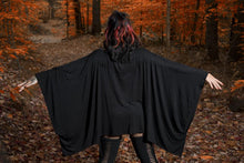 Load image into Gallery viewer, Black Wide Sleeve Tunic Shirt - Wings of Sin 
