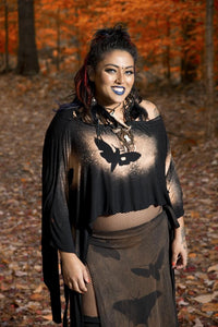 Eclipse of Moths Batwing Edgy Poncho Capelet - Wings of Sin 