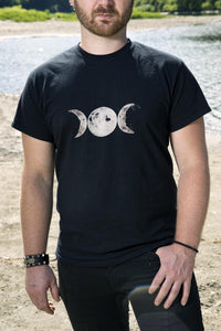 Triple Moon Phase Witch T shirt - Wings of Sin 