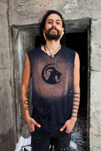 Load image into Gallery viewer, Moon Goat Horned Beast Stained Sleeveless T-Shirt Tank Top - Wings of Sin 
