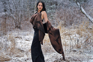 Extra-Long Cauldron of Bats Scarf Shawl - Wings of Sin 