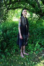 Load image into Gallery viewer, Eclipse of Moths Long Flowing Vest Black Sleeveless
