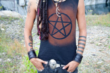 Load image into Gallery viewer, Post Apocalyptic Destroyed Pentagram Pentacle Shirt Tank - Wings of Sin 

