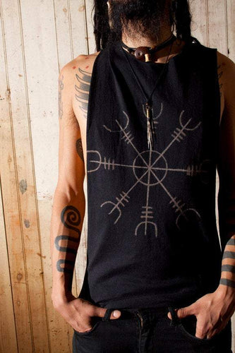 Helm of Awe Ægishjálmur Sleeveless T-Shirt - Wings of Sin 