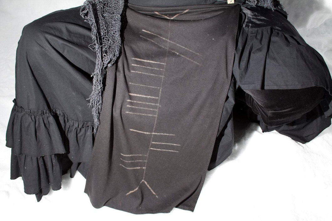 Tlachtga Druid Ogham Panel Skirt Loin Cloth Wrap - Wings of Sin 