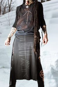 Druid Ogham Panel Skirt Loincloth Wrap - Wings of Sin 