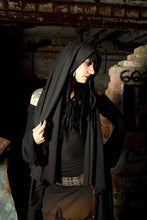 Load image into Gallery viewer, Flowing Hooded Shawl Wrap Vest Shirt - Wings of Sin 
